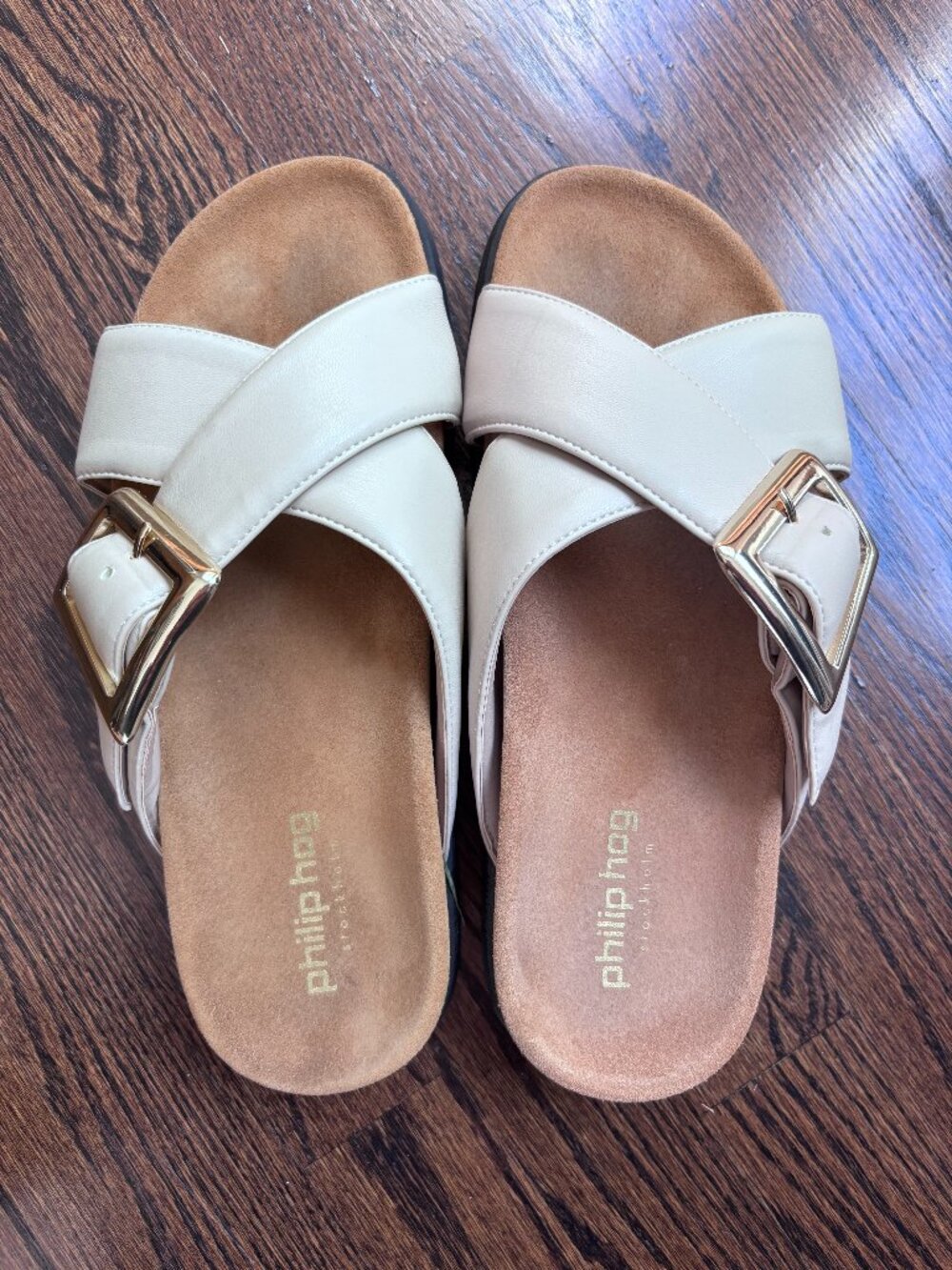 Philip Hog Cross Strap Sandals - Size 40 (Women's 9.5)